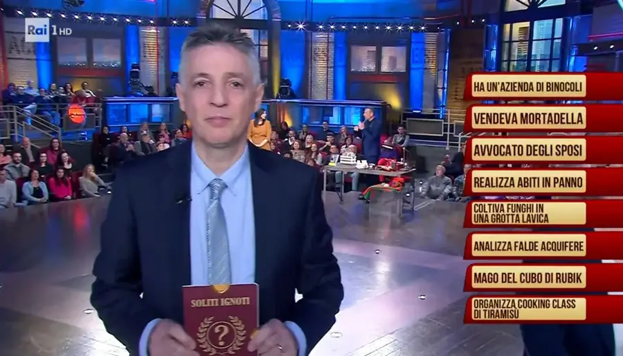 Taking part in the television programme "I soliti ignoti" with Amadeus, Rai 1, episode of 10 April