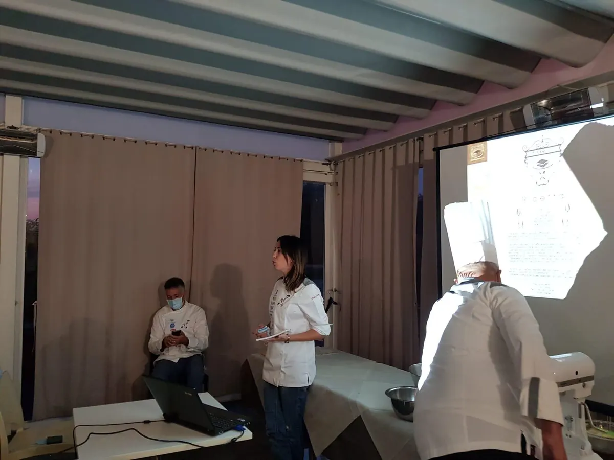 Lady chef Lisa Luison presents her book "Tiramisù dolci tentazioni regionali"