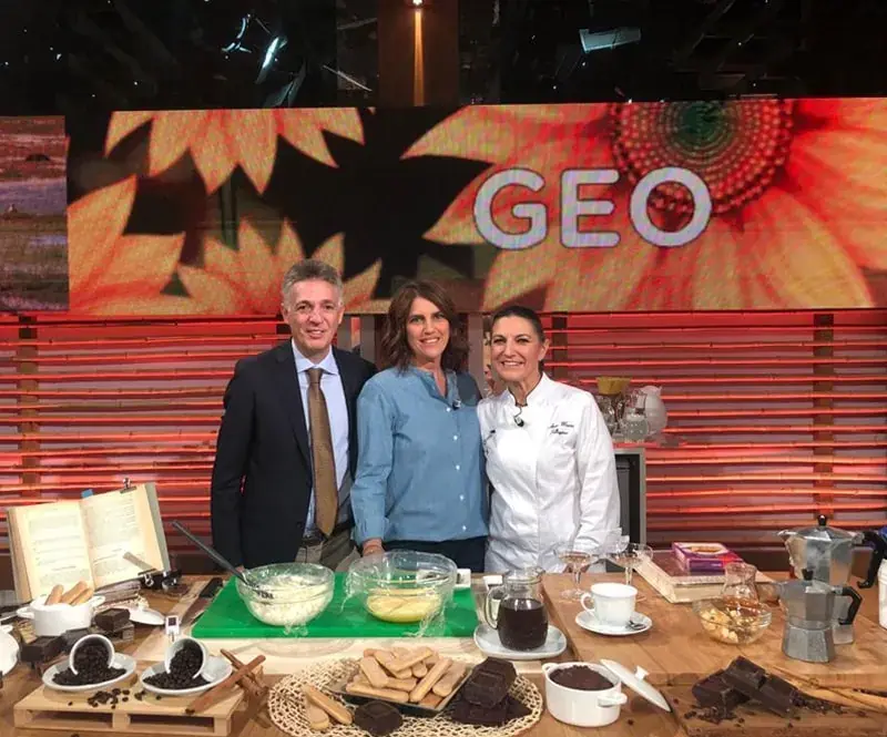 Anna Maria Pellegrino and Tiziano Taffarello as guests of Sveva Sagramola in the Geo e Geo episode