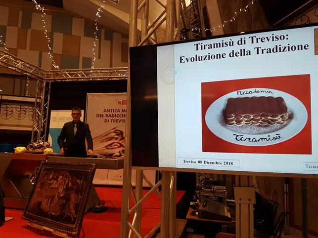 Tiziano Taffarello, founder of the Accademia del Tiramisù, during the cultural event