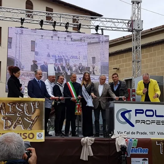 Opening of the event with local authorities in Piazza Duomo