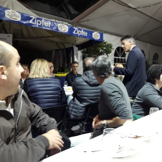 The audience tastes the Tiramisù made to the original recipe of Treviso