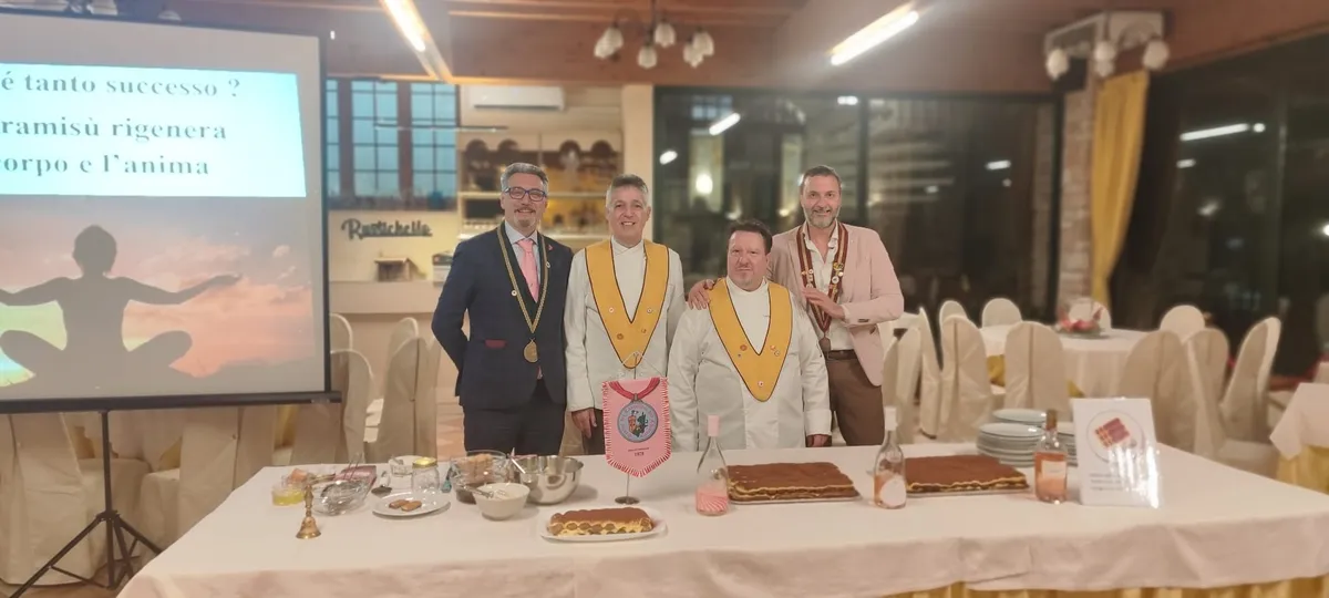 Lonato (BS), 20 March 2026: twinning between the Accademia del Tiramisù and the Confraternita del