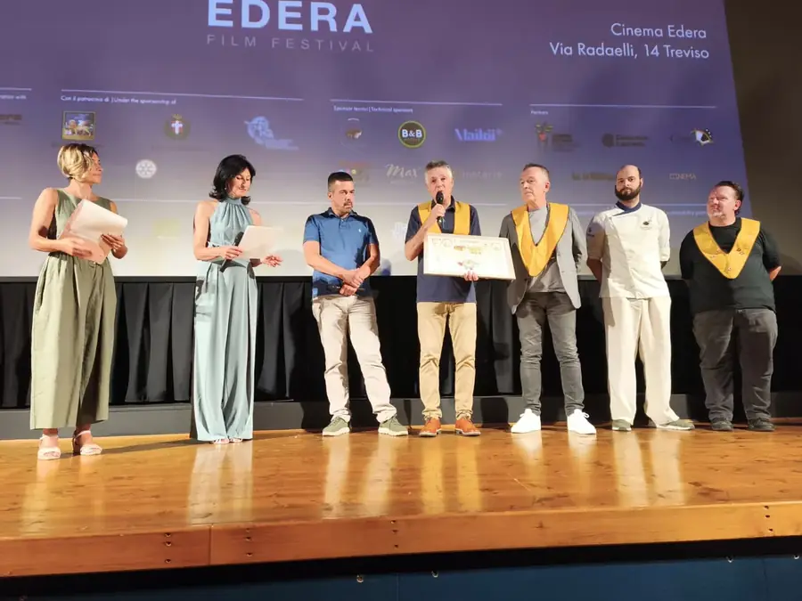 The Accademia del Tiramisù on stage at the Edera Film Festival 2026 in Treviso